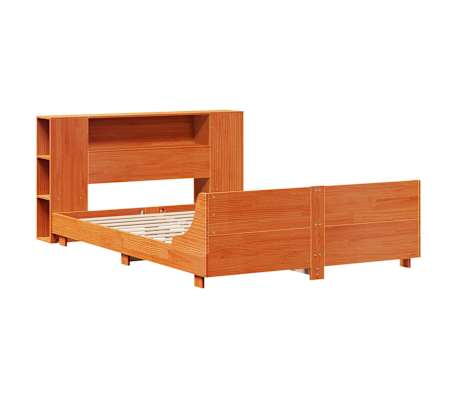 vidaXL Cadre de lit sans matelas cire marron 120x190cm bois pin massif