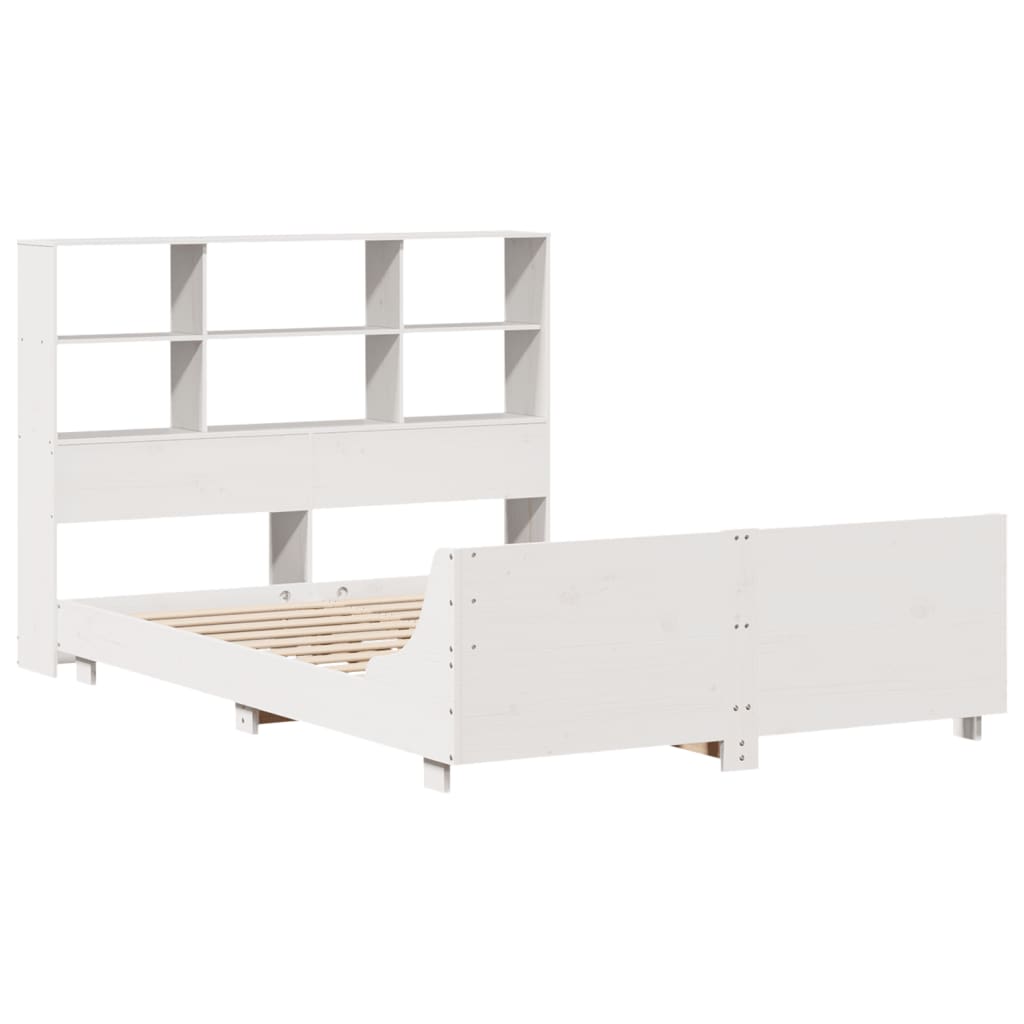 vidaXL Bedframe zonder matras massief grenenhout wit 120x200 cm afbeelding