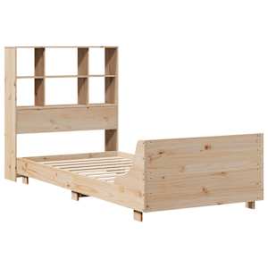 vidaXL Posteljni okvir brez vzmetnice 90x190 cm trdna borovina