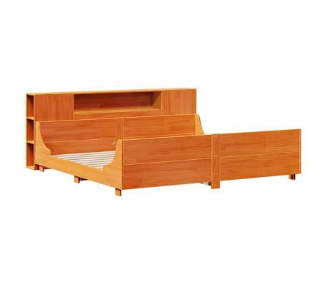 vidaXL Cadre de lit sans matelas cire marron 180x200cm bois pin massif