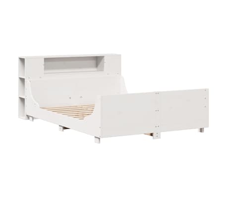 vidaXL Sengeramme uten madrass hvit 120x190 cm heltre furu