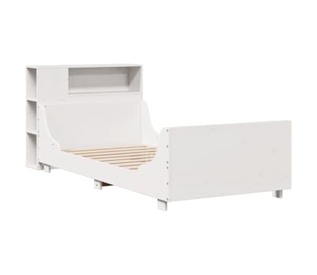 vidaXL Bedframe zonder matras massief grenenhout wit 140x200 cm