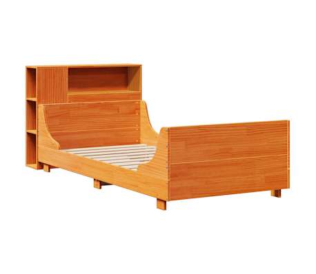 vidaXL Bed Frame without Mattress Wax Brown 100x200 cm Solid Wood Pine