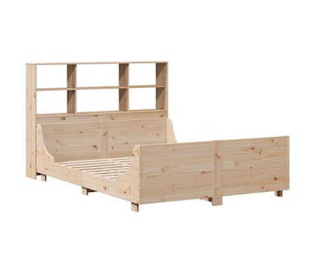 vidaXL riiuliga voodiraam ilma madratsita, 120x200 cm, puit