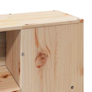 Postel s knihovnou bez matrace 120 x 190 cm masivní dřevo - obrázek 10