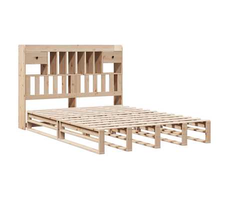 vidaXL Lit biblioth&egrave;que sans matelas 160x200 cm bois massif de pin