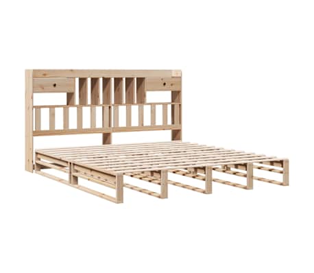 vidaXL Lit biblioth&egrave;que sans matelas 180x200 cm bois massif de pin