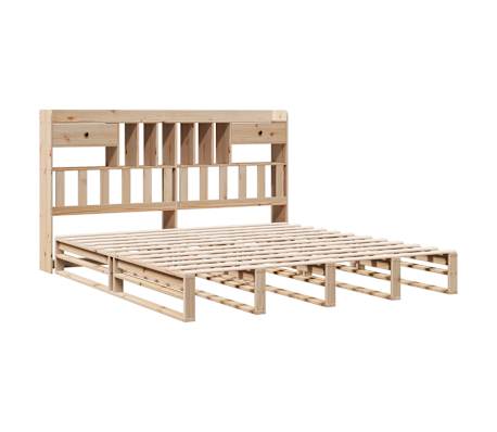 vidaXL Bookcase Bed without Mattress 200x200 cm Solid Wood Pine