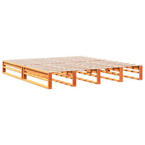 Postel s knihovnou bez matrace 200 x 200 cm masivní borovice - obrázek 8