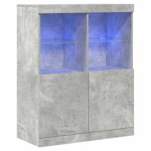 Příborník betonově šedý 81x37x100 cm kompozitní dřevo - obrázek 3