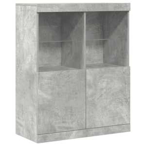 Příborník betonově šedý 81x37x100 cm kompozitní dřevo - obrázek 6