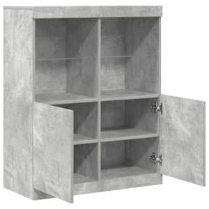 Příborník betonově šedý 81x37x100 cm kompozitní dřevo - obrázek 10