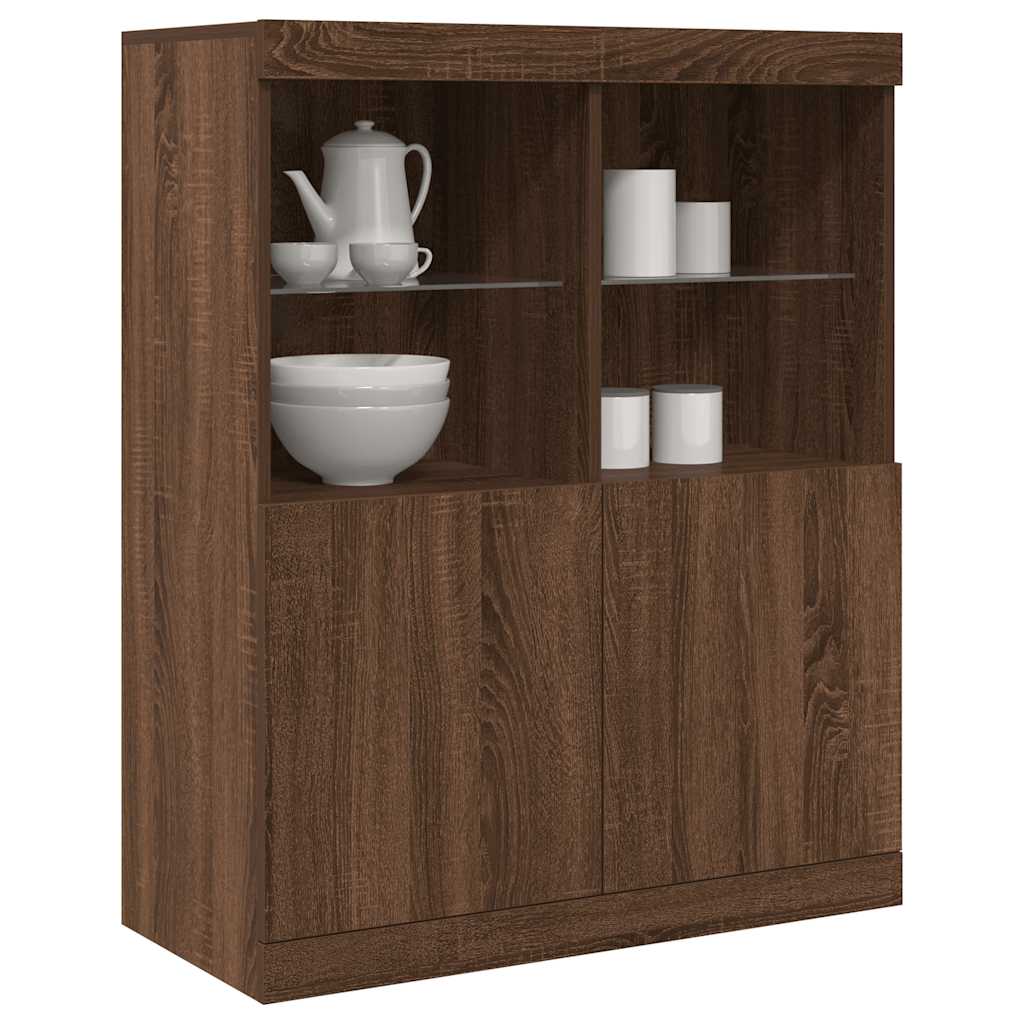 vidaXL Sideboard Braun Eichen-Optik 81x37x100 cm Holzwerkstoff