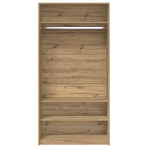 Šatní skříň dub artisan 100 x 50 x 200 cm kompozitní dřevo - obrázek 4
