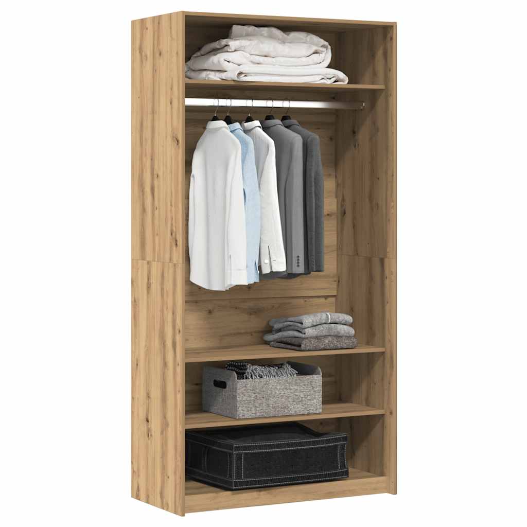 vidaXL Kleiderschrank Artisan-Eiche 100x50x200 cm Holzwerkstoff