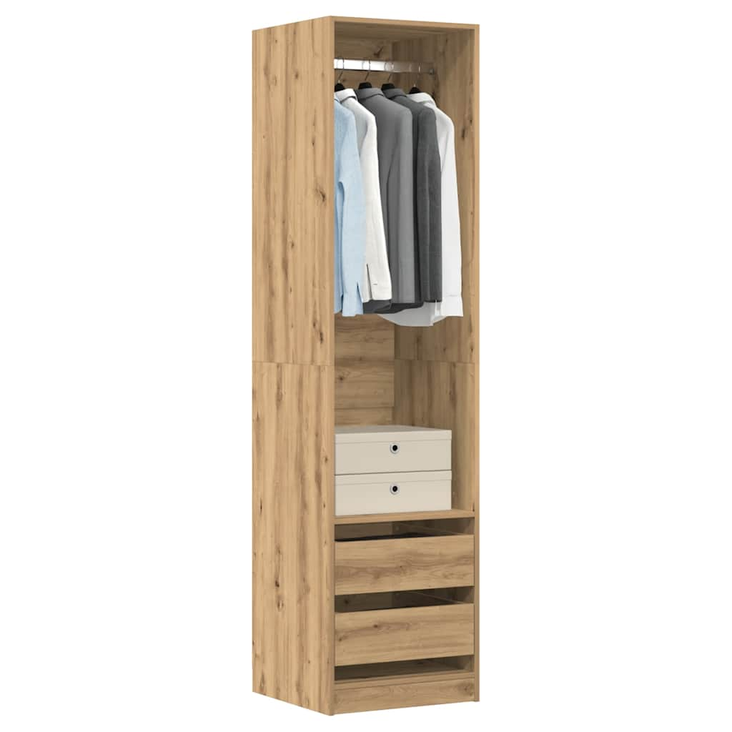 vidaXL Kleiderschrank Artisan-Eiche 50x50x200 cm Holzwerkstoff