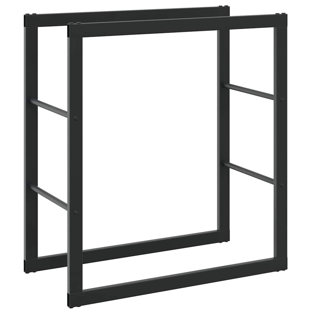 Thumbnail - vidaXL Brennholzregal Schwarz 55x30x61 cm Stahl