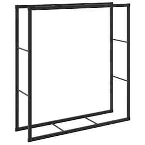 Stojan na palivové dřevo černý 110x30x116 cm ocel - obrázek 2
