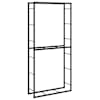 vidaXL k&uuml;ttepuude rest, must, 100x30x209 cm, teras