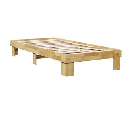 vidaXL Cadre de lit sans matelas 100x200 cm bois massif de ch&ecirc;ne