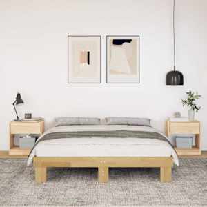 Rám postele bez matrace 150x200 cm masivní dřevo dub - obrázek 4