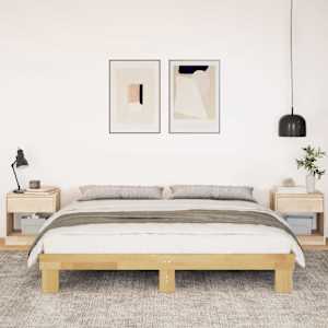 Rám postele bez matrace 180x200 cm masivní dřevo dub - obrázek 4