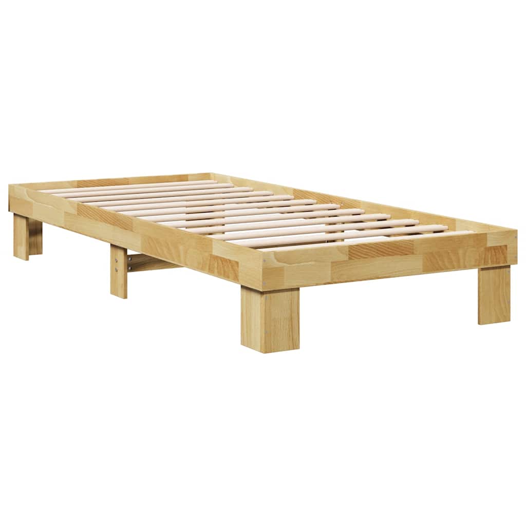 vidaXL Bedframe zonder matras 90x190 cm massief hout eiken afbeelding