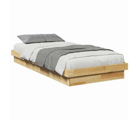 vidaXL Rama ł&oacute;żka bez materaca 100x200 cm lite drewno dębowe