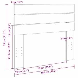 Čelo postele 100 cm masivní dub - obrázek 9