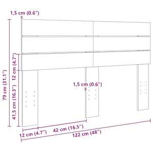 Čelo postele 120 cm masivní dub - obrázek 9
