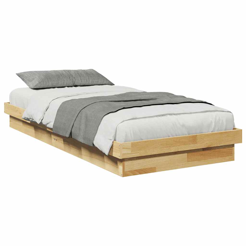 vidaXL Sängynrunko Ilman Patjaa 80x200 cm massiivitammea