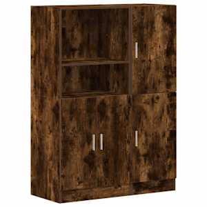 vidaXL 2-osaline k&ouml;&ouml;gim&ouml;&ouml;bli komplekt, suitsutatud tamm, tehispuit