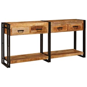 vidaXL Konsoollauad 2 tk Pruun 161 x 33 x 75 cm Tugev mango puu