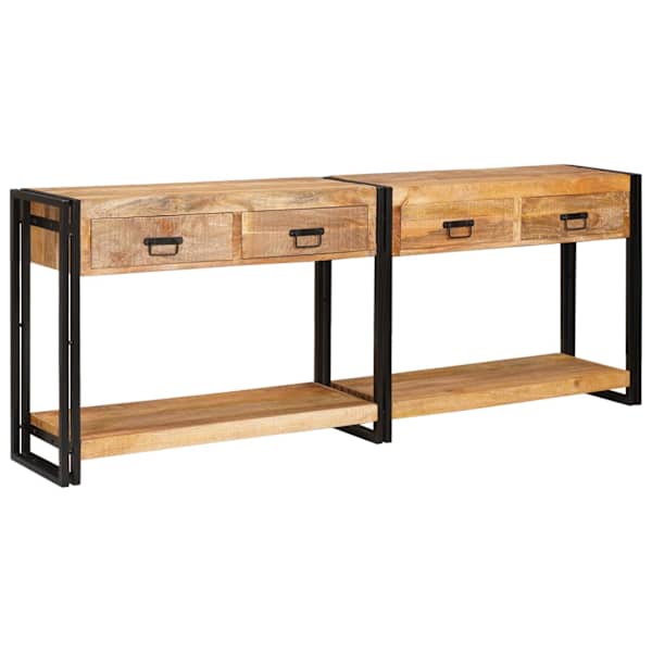 vidaXL Konsoollauad 2 tk Pruun 200 x 33 x 75 cm Tugev mango puu
