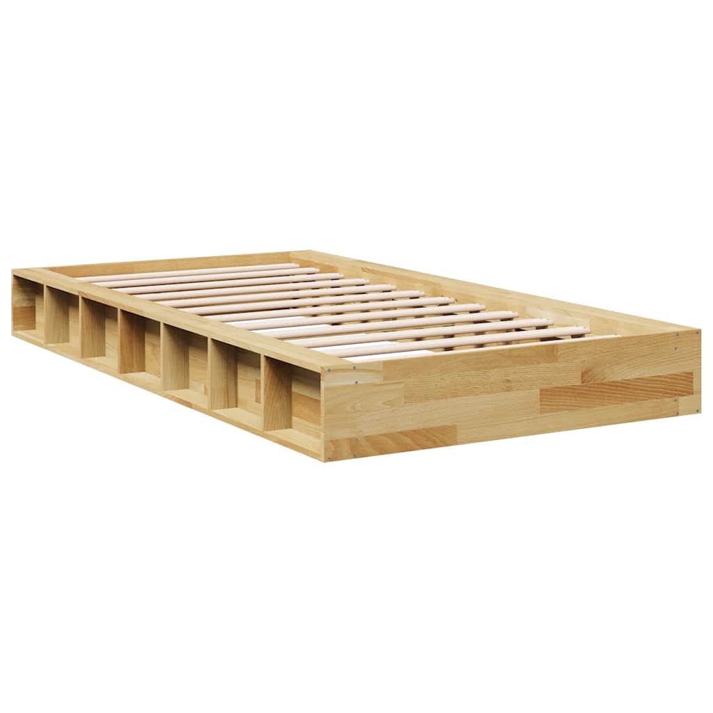 vidaXL Bedframe zonder matras 80x200 cm massief hout eiken afbeelding