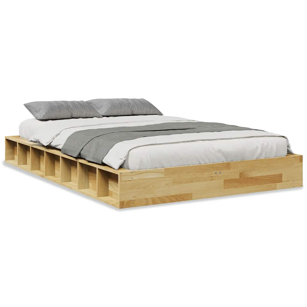 vidaXL Rám postele bez matrace 120x190 cm Dubový masiv