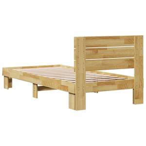 Rám postele s čelem bez matrace 90x190 cm Dubový masiv - obrázek 8