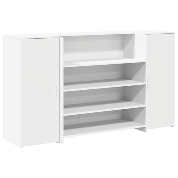 vidaXL vastuv&otilde;tulaud, valge, 180 x 50 x 103,5 cm, t&ouml;&ouml;deldud puit