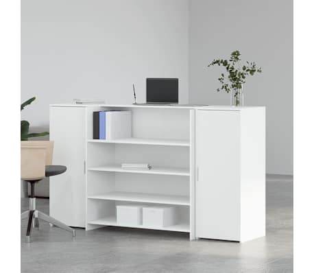 Γραφείο υποδοχής vidaXL Λευκό 180x50x103,5 cm Κατασκευασμένο ξύλο