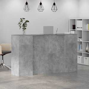 Recepční stůl betonově šedý 180x50x103,5 cm kompozitní dřevo - obrázek 4
