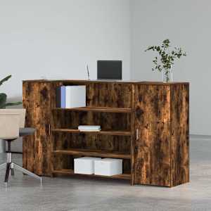 Recepční stůl kouřový dub 180x50x103,5 cm kompozitní dřevo - obrázek 3