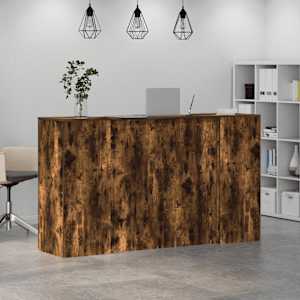 Recepční stůl kouřový dub 180x50x103,5 cm kompozitní dřevo - obrázek 4