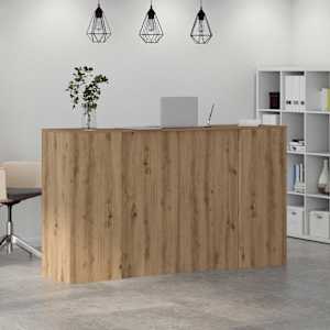 Recepční stůl dub artisan 180x50x103,5 cm kompozitní dřevo - obrázek 4