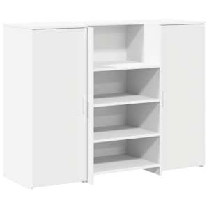 Recepční stůl bílý 135x50x103,5 cm kompozitní dřevo - obrázek 2