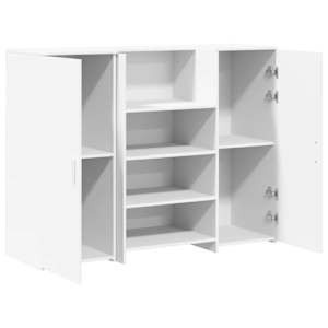 Recepční stůl bílý 135x50x103,5 cm kompozitní dřevo - obrázek 6