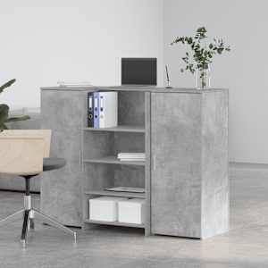 Recepční stůl betonově šedý 135x50x103,5 cm kompozitní dřevo - obrázek 3
