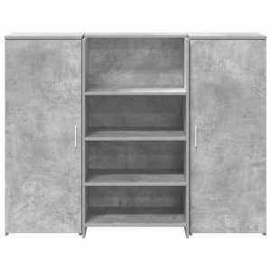 Recepční stůl betonově šedý 135x50x103,5 cm kompozitní dřevo - obrázek 5