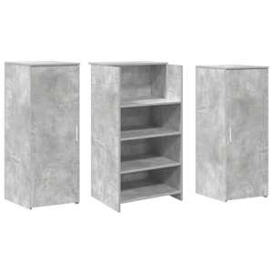 Recepční stůl betonově šedý 135x50x103,5 cm kompozitní dřevo - obrázek 7
