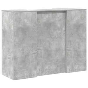 Recepční stůl betonově šedý 135x50x103,5 cm kompozitní dřevo - obrázek 11
