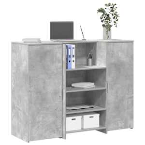 Recepční stůl betonově šedý 135x50x103,5 cm kompozitní dřevo - obrázek 1